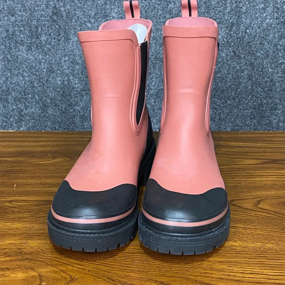Boden Women's Pink‎ Wellie Boots Chelsea Ankle Platform Lug Sole UK 4/US 6 NWOT